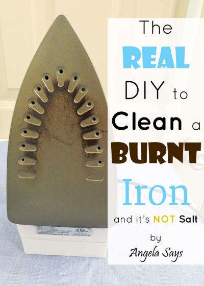 Cleaning a burned iron